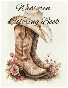 Western Coloring Book: An Adult Coloring Book Paperback