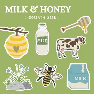 Milk & Honey Sticker Pack - GOLIATH Size | Large Bible Stickers