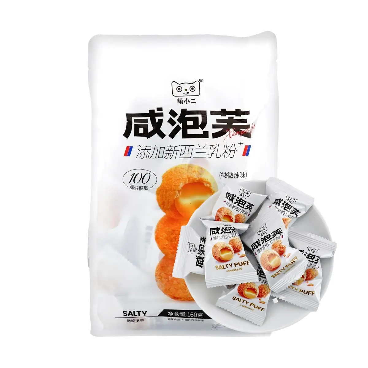 MXE Salty Cream Puffs - Spicy Flavor, 160g - Bursting Creamy Filling, Rich & Crispy Snacks MXE Salty Cream Puffs - Spicy Flavor, 160g - Bursting Creamy Filling, Rich & Crispy Snacks