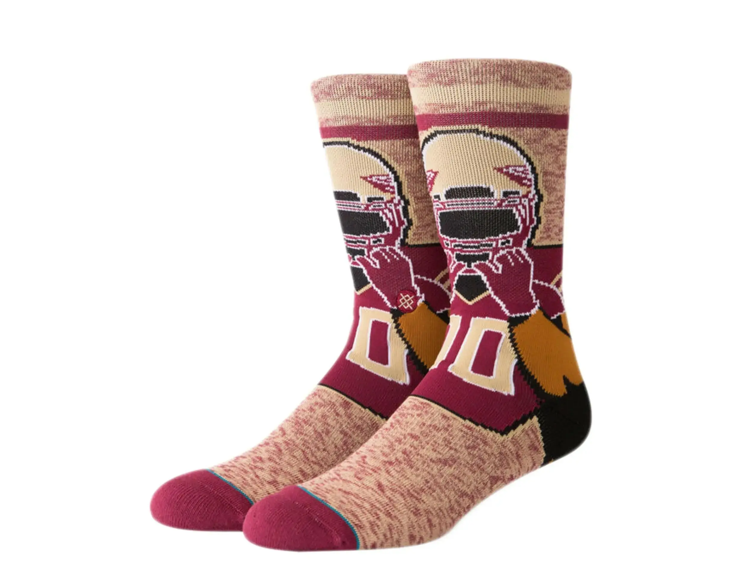 Stance NCAA Florida State University Classic Mascot Crew Socks in Maroon | Men's