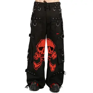 Tripp NYC Mega Skull Pants [BLACK/RED]