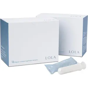 Organic Tampons - Regular Absorbency, 32 Count - Bulk Tampons for Women with BPA-Free Plastic Applicator & Hypoallergenic, Toxin-Free Feminine Hygiene Product