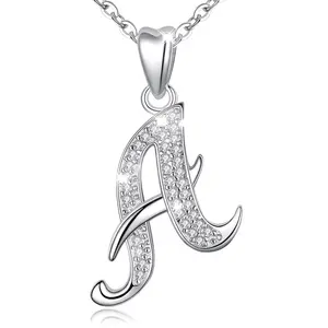 Dazzling Letter Initial Necklace, Monogram Pendant with Cubic Zirconia, Meaningful Jewelry Gift for Valentine's, Birthdays & Anniversaries