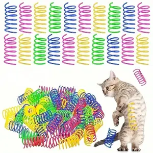 Durable Chewable Spring Toy Set for Cats, Anti-Choking Interactive Cat Toys, Visual Appeal, Engagement, Colorful Wide-Bore Design, Stress Relief Pet Supplies