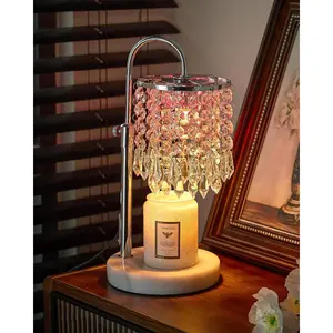 Candle Warmer Lamp with Timer Dimmer and 3 Bulbs, Lamp Candle Warmer with Marble Base,Wax Melt Warmer for Jar Candles, Birthday Gifts for Women Mom, House Warming Gifts   Decor