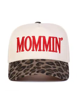 Mommin Trucker Hat (Red & Leopard)
