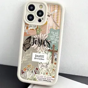 Floral & Letter Pattern Phone Case, Anti-drop Cellphone Protective Case, Total Protective Shockproof Mobile Phone Cover for iPhone 6 7 8 9 X XS XR 11 12 13 14 15 16 PRO MAX PLUS miniSeries, Unique Iphone Cases