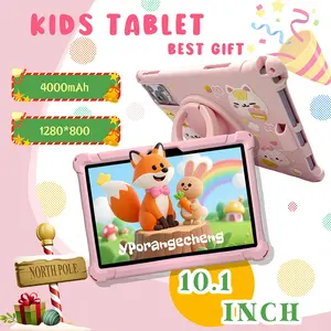 Suitable for the latest generation of learning devices aged 3-12, with Android 10.1 large screen and IWAWA software to assist teaching and knowledge training, accompanying children's growth, perfect gift for holidays, no adapter, blue/pink