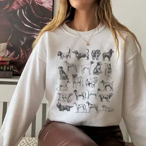 Dog Crewneck Sand Vintage Dog Sweatshirt Dog Themed Gifts Dog Mom Sweatshirt Cottagecore Dog Breed Sweatshirt Gifts for Dog Lovers Dog Dad