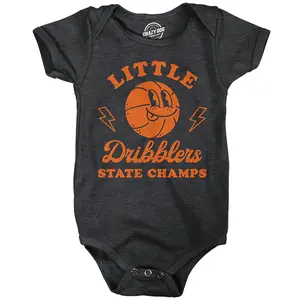 Little Dribblers Baby Bodysuit Funny Sarcastic Basketball Graphic Novelty Jumper for Infants Funny Baby Onesies Sarcastic Clothes for Baby Funny Basketball Onesie Novelty Onesie Black -