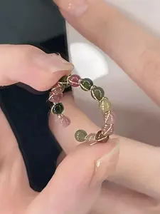 Artificial Crystal Decorated Ring, Fashionable Jewelry for Women & Girls, Trendy All-match & Exquisite Jewelry for Birthday Gift, Vintage Crystal Ring