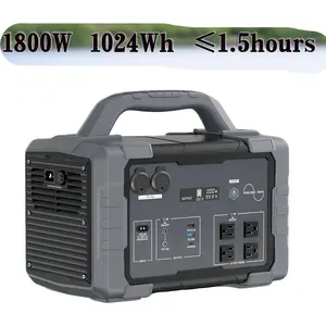 1800W/1024Wh Portable Power Station 1.5-Hour Fast Charging 4x1800W AC 100W USB-C Output Home Backup Generator High-Efficiency Power Output Portable Inverter Multi-Port Charger  (200W/400W Solar Panel Optional)#TikTokShopBlackFriday wh portablepower
