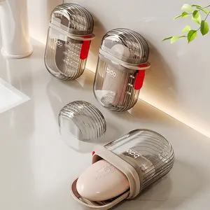 Travel Soap Box Soap Dish Soap Box Creative with Lid Sealed Drainage Portable Soap Box Business Trip Outdoor Camping Outdoor Travel Easy to Carry Mini Storage and Carry Soap Box, Wash Cup Toothbrush Cup Storage Box Toothbrush Toothpaste Box Set