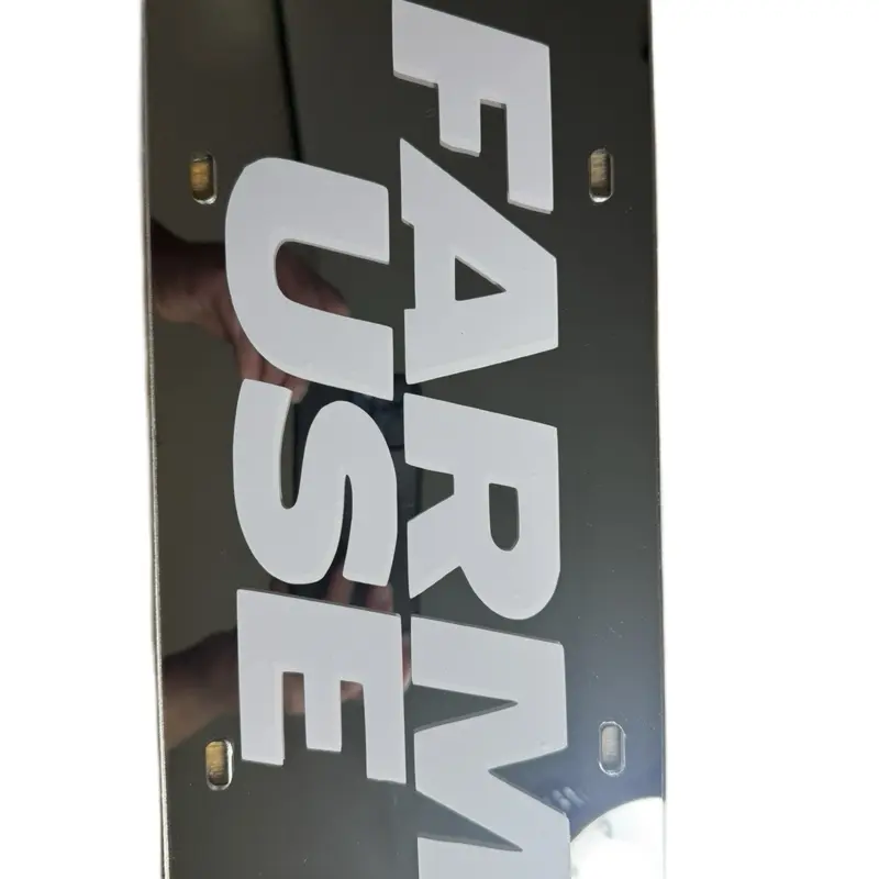 Farm use license plate, Front License Plate