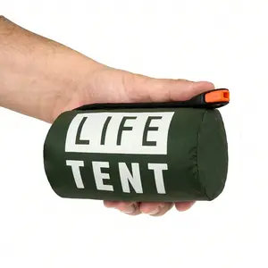 Emergency Shelter Survival Tent Kit, 1 Set Waterproof Outdoor SOS Thermal Tent & 6 Meters Rope & Bundle Bag & Plastic Whistle, Reusable Emergency Shelter for Camping & Hiking, Emergency Survival Gear