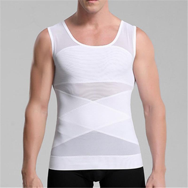 Chest Compression Vest Men Gynecomastia Body Shaper Sleeveless Posture Corrector  Waist Control Tummy Trimmer Tops