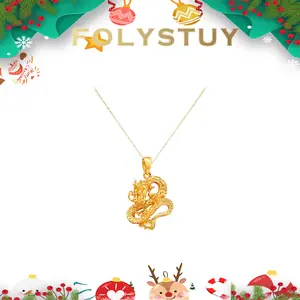 [24mm-Dragon Pendant with chain-Buy 1 get 4 gift]   【FOLYSTUY (YNK01)】Fashion Delicate and Beautiful Dragon Pendant for Women and Men