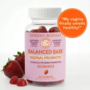 Balanced Babe Probiotic Gummies by Cheeky Bonsai | Women pH Balance Dietary Supplement | 50 Billion CFU Probiotics | 8 Unique Strains for Her | Lactobacillus Blend | Promote Healthy Vaginal Odor, Flora & UT | 60 Gummies