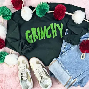 Grinchy Green Fluffy Patch