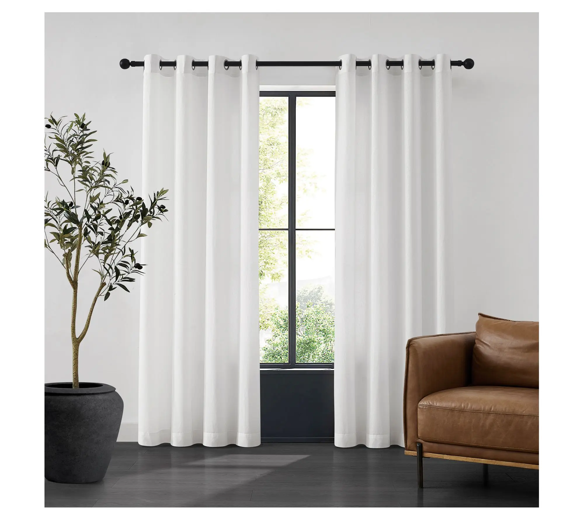 Sheer Barrier Embossed Privacy 52x84 Grommet Panel Pair