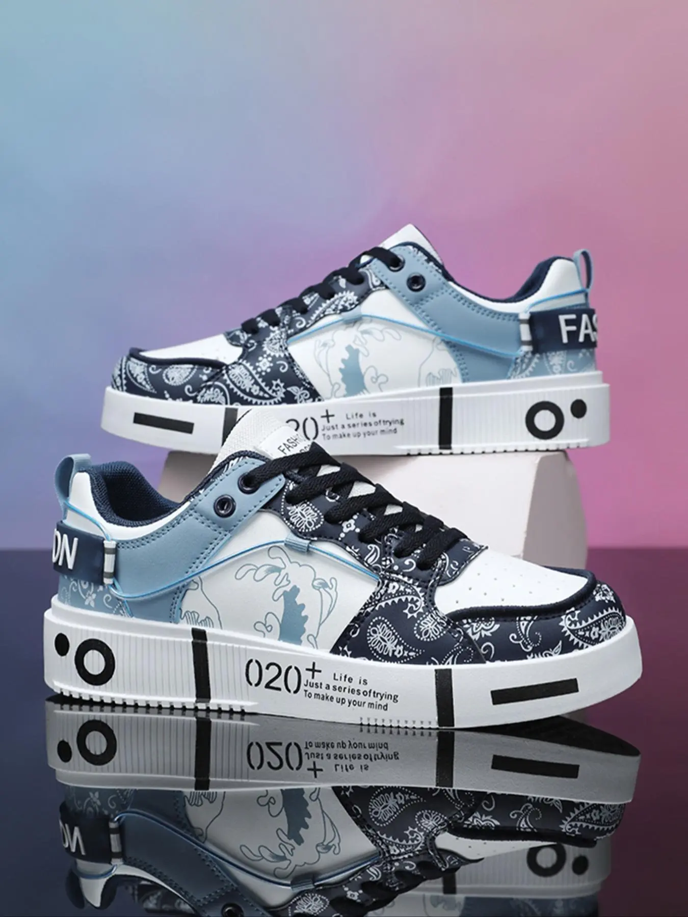 Men's Fashionable Lace Up Sneakers, Casual Comfortable Breathable Sports Running Shoes, Male All-match Round Toe Shoes for Daily Wear, Athletic Running Shoes, Sporty Running Shoes, Athletic Running Trainers, Trendy Running Shoes, Running Sports Footwear