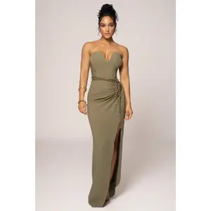 Olive Destination Linen Skirt Set