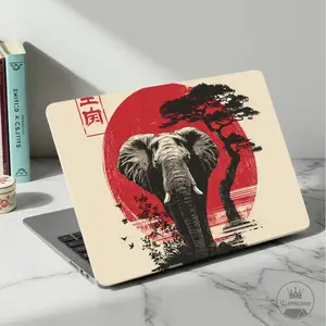Elephant PU laptop protective case, easy to install, compatible with 2023 - 2022 models of MacBook Air M2/M1 and MacBook Pro 13/14.2/16.2 series models halloween gifts