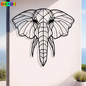 1pc Avant-Garde Elephant Metal Wall Art, Avant-Garde Elephant Statue Mural, Iron Craft, Perfect for Living Room, Garden, Zoo Corner Decor, Intricate Craftsmanship, Artistic Metalwork, Christmas Decor, Ideal Gift for Nature Lovers