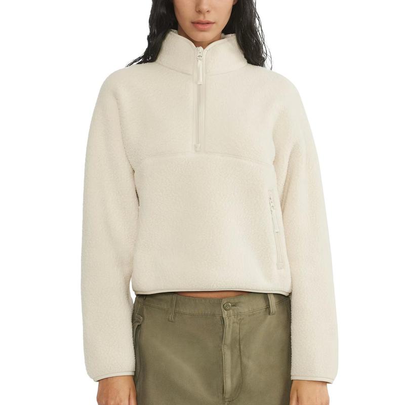 Hixiaohe Womens Sweatshirts Cropped Half Zip Fuzzy Warm Sherpa Pullover Varsity Jackets with Zipper Pockets TikTokShopBlackFriday Hixiaohe Womens Sweatshirts Cropped Half Zip Fuzzy Warm Sherpa Pullover Varsity Jackets with Zipper Pockets TikTokShopBlackFriday