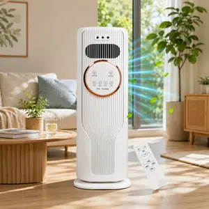 Portable 4000ML Air Cooler Heater Combo | 1500W High Power | 3 Wind Speeds | Humidifier Fan Cooler 3 Modes | 15H Continuous Cooling | Tower Heater with Remote