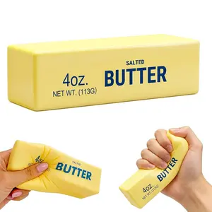 Butter Squishy, Butter Stick Squishy Stress Ball, Soft Butter Squishys Stress Relief Block, Portable Decompression Squeeze Butter Toy, Anxiety Relief Fidget Toy
