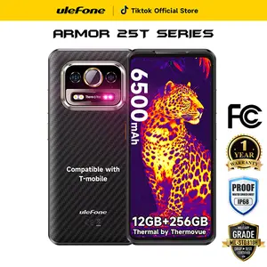 Ulefone Armor 25T/25T Pro 5G Unlocked Rugged Phone, Thermal Imaging & 64MP Night Vision Camera+50MP Wide-Angle Camera+32MP Selfie Camera, 12GB+256GB MTK Helio G99, 6500mAh(33W),  6.78" FHD+ 120Hz Corning Gorilla Screen, Android 14,IP68/IP69K, Smart Phone