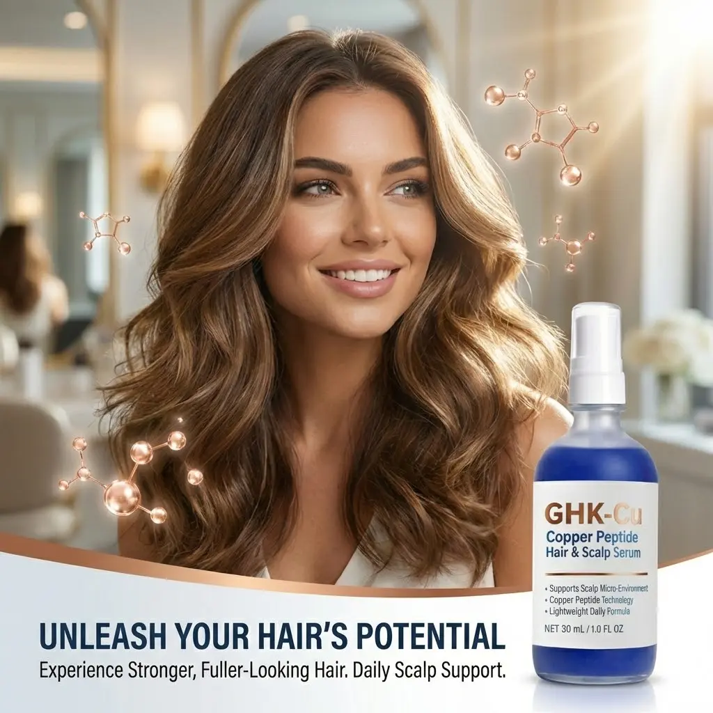 GHK-Cu Copper Peptide Hair & Scalp Serum - Advanced Formula for Dry Scalp & Thinning - Supports Micro-Environment & Promotes Hair Follicle Vitality - 30 ml - Lightweight Daily Care - TikTok Shop GHK-Cu Copper Peptide Hair & Scalp Serum - Advanced Formula for Dry Scalp & Thinning - Supports Micro-Environment & Promotes Hair Follicle Vitality - 30 ml - Lightweight Daily Care - TikTok Shop
