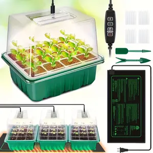 3PCS - 36 Cell Plant Seedling Kit with Heat Mat&Full Spectrum Led Beads For Seed Starting Germination Grow Heating Pad Hydroponic Warming Mat Bulk For Indoor Home Gardening Greenhouse Seed Starter, Plant Growing Set