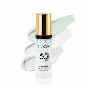 [NEW] 3-in-1 Multi-effect SPF50+ PA+++ Sunscreen Cream, Lightweight & Non-Greasy, Waterproof & Sweatproof for All Skin Types
