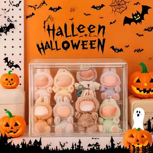 Cute Plush Toy Display Cabinet, 1 Count Clear Acrylic Dustproof Plush Toy Storage Box, Home Organizer for Living Room Bedroom Study Room,Halloween Decoration Storage Cabinet