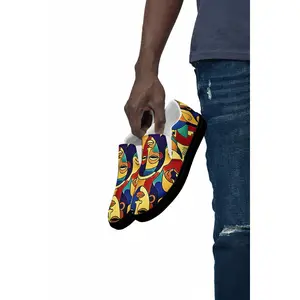 African Print Men's Slip-on Canvas Shoes — ASAKE-OGE