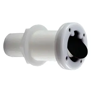 212 MAIN Perko Thru-Hull Scupper, 1.5' Hose Compatible, Soft Flapper, Transom Mount for Water Sports Kayaking