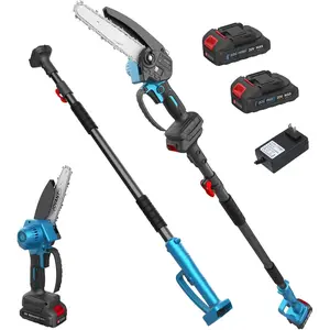 Electric Pole Saws for Tree Trimming, 6 Inch Mini  Cordless 2-in-1 Pole    Tree Trimmer, Hand Held  Long Bar Tree Branch ,   Tools with 2