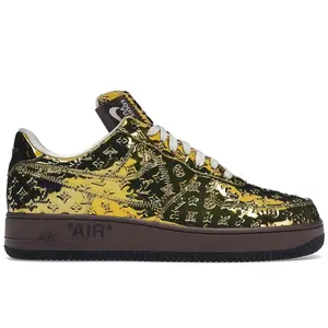 Louis Vuitton Men's Nike Air Force 1 Low By Virgil Abloh Metallic Gold, from StockX