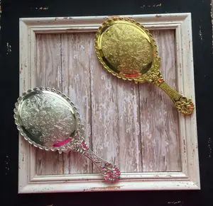 One Plain Princess Mirror - Perfect Party Favor Undecorated DIY Flower Girl Gift Birthday Present Gold Silver Bling Makeup Mirror