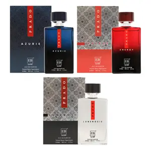 EBC Trio Bundle of Azurie, Energy and Lunerosie Eau De Parfum Natural Spray for Men 100Ml/3.3fl.oz.