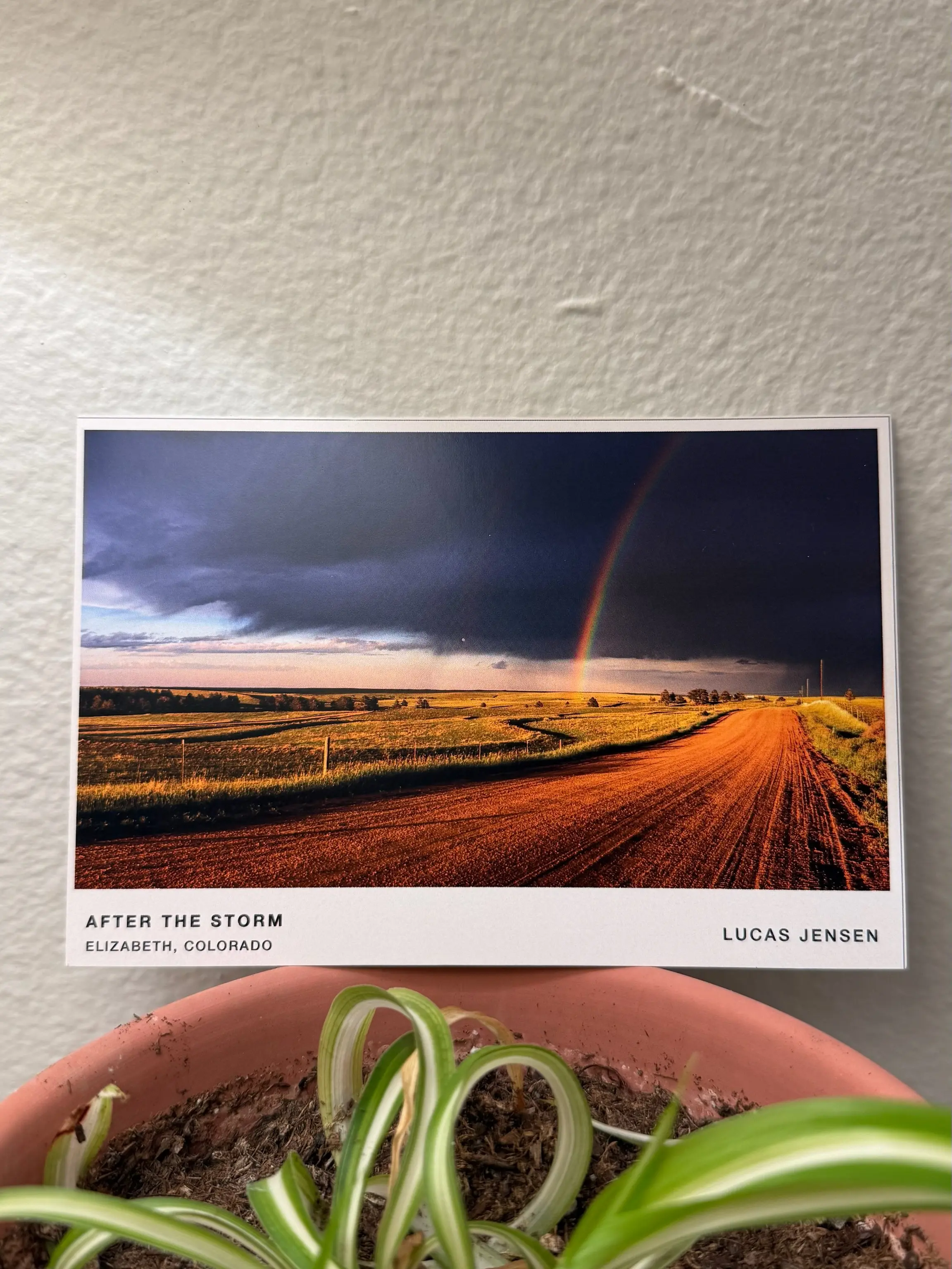 Storm Photography Postcard Set, 2-Pack 4 x 6 Landscape Art Cards with Rainbow and Lightning
