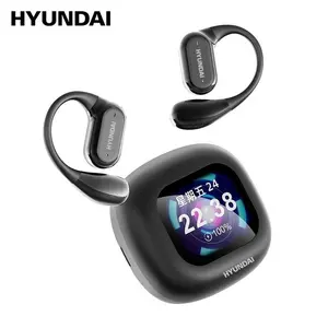 HYUNDAI HY Q18 Electronic Wireless Earbuds with Bluetooth 5.4, Full-Color Touch Screen, ENC Call Noise Reduction, Audio Headphones for Music & Phone Calls