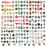 Enamel Charms & Pendants 200pcs Gold-Plated Assorted Animal and Shape Jewelry Making Supplies for DIY Necklace Bracelet Earring Craft Projects — Vibrant, Durable Zinc Alloy Components