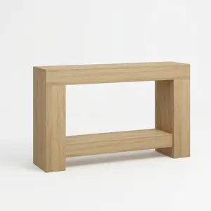 Garvee 47" Farmhouse Console Table for Entryway - 2-Tier Storage Shelf, Rectangular Sofa Table for Living Room & Hallway, Heavy-Duty Accent Table Behind Couch