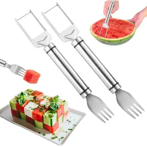 LUMAC - 2Pcs - 2 in 1 Watermelon Cutter Slicer Tool - Fruit Cutter