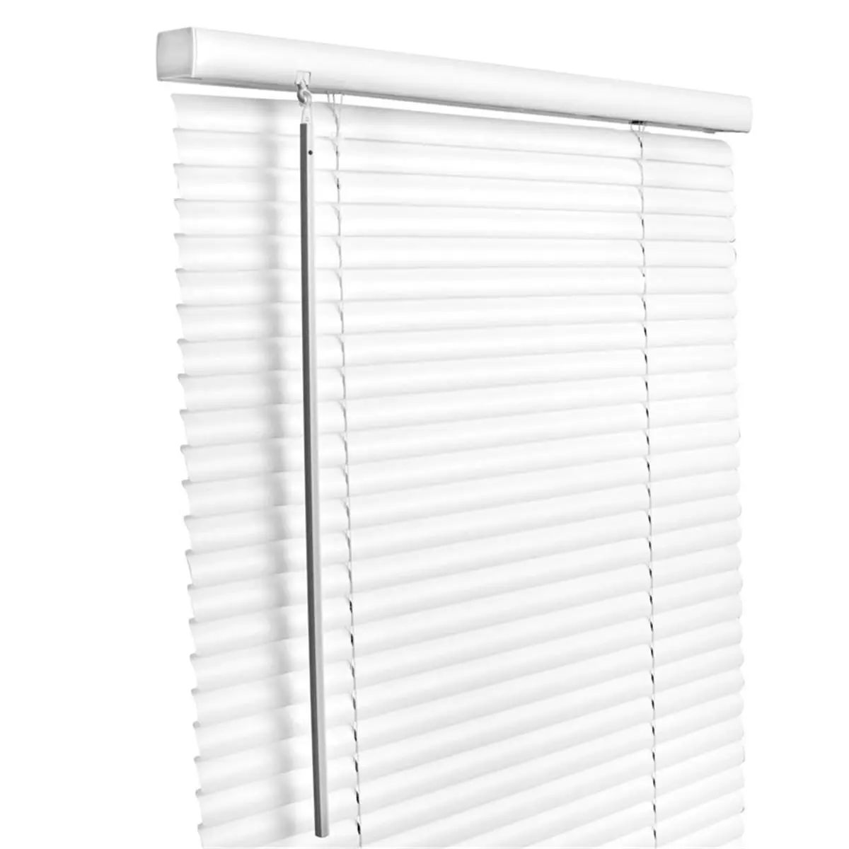 Living Accents Cordless Horizontal Blinds for Nursery, 72 x 64 in White PVC Vinyl, Water-Resistant and Dust Repellent, Easy Indoor Installation with Hardware Incl., Easy Install, Blind Panel, Up/Down, Repel Dust