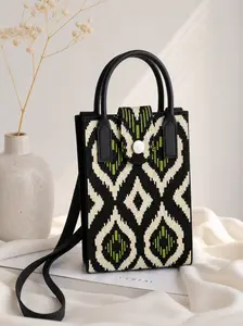Black Woven Mini Everyday Bag