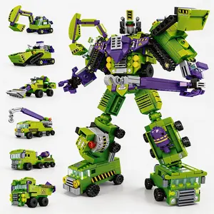 862pcs 6-In-1 Engineering Vehicle Building Blocks Toy, Moc Blocks Set, Educational Construction Set for Kids, Durable & Fun Learning Playset